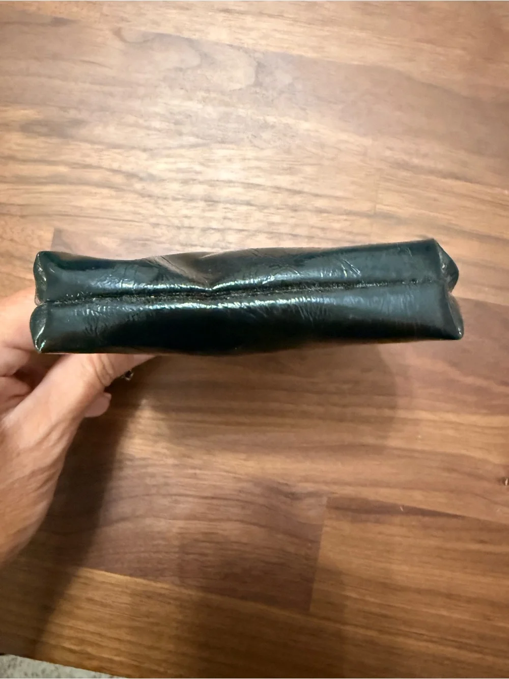 Classic Black Chain-Handle Kiss-Lock Bag